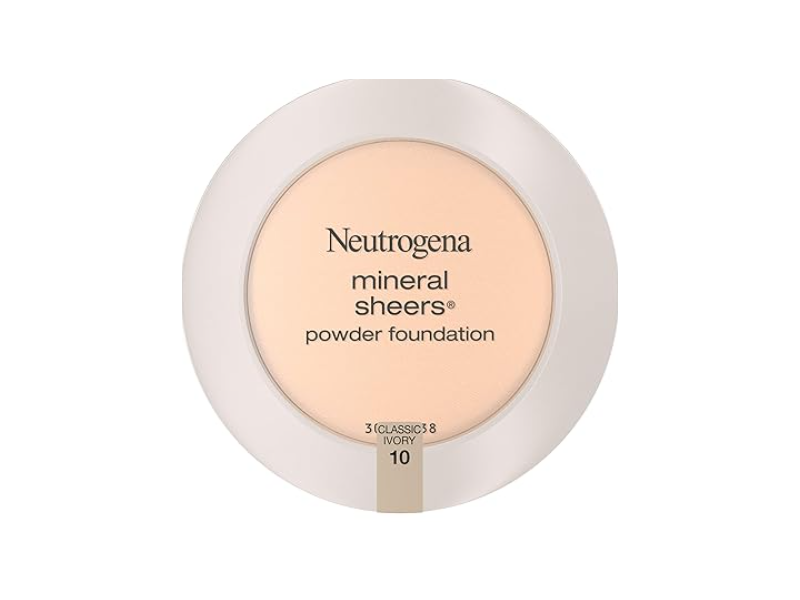 Neutrogena Mineral Sheers Powder Foundation, Classic Ivory 10, 0.34 oz/9.6 g