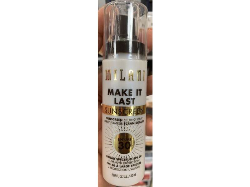 Milani Make It Last Sunscreen Setting Spray, SPF 30, 2.02 fl oz/60 mL