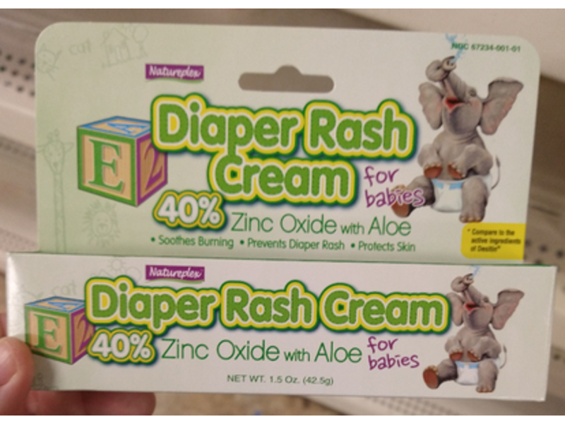 Natureplex Diaper Rash Cream, 40% Zinc Oxide With Aloe, 1.5 oz/42.5 g