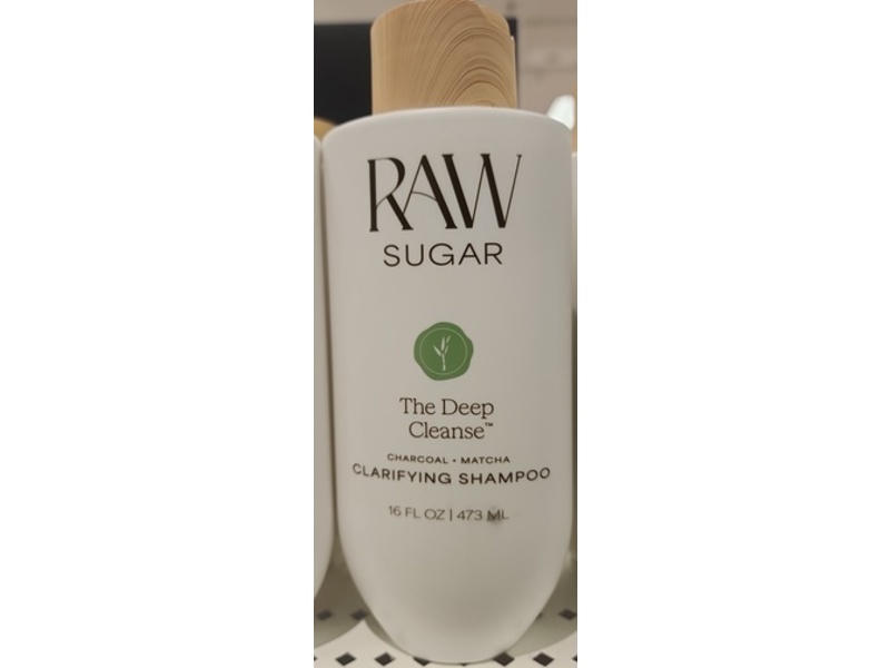 Raw Sugar The Deep Cleanse Clarifying Shampoo, Charcoal + Matcha, 16 fl oz/473 mL