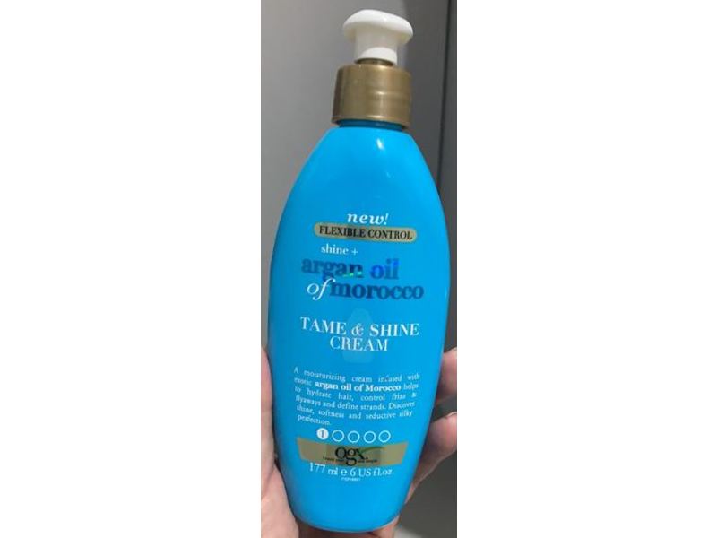 Ogx Tame & Shine Cream, Argan Oil Of Morocco, 6 oz/177 mL