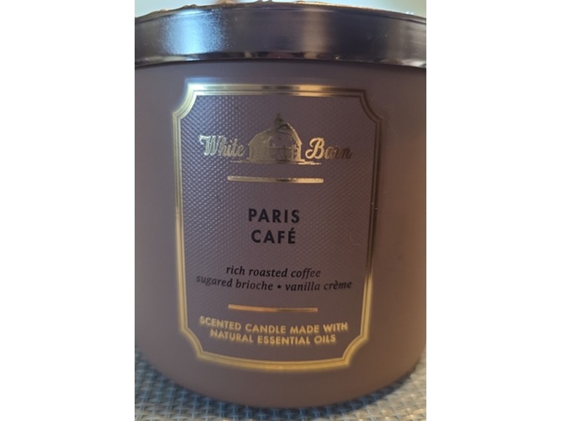 White Barn Scented Candle with Natural Essential Oils. Paris Cafe, 14.5 oz/411 g