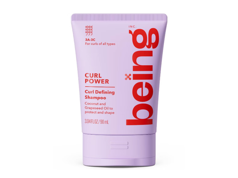 Being Curl Power Curl Defining Shampoo, Coconut & Grapeseed Oil, 3.04 fl oz/90 mL