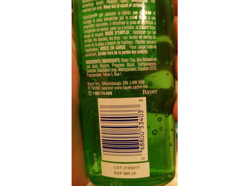 Solarcaine Soothing Gel, Pure Aloe, 110 mL