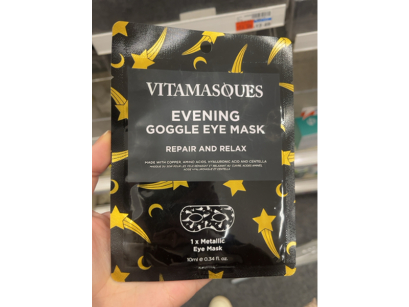 Vitamasques Repair & Relax Evening Goggle Eye Mask, 0.34 fl oz/10 mL, Pack Of 3