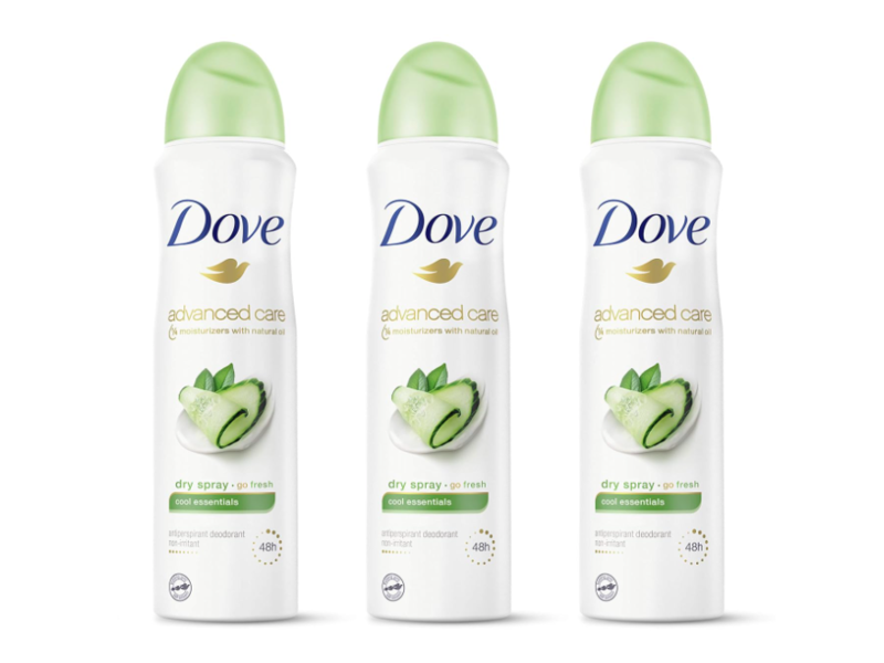 Dove Advanced Care Dry Spray Antiperspirant Deodorant, 11.4 oz/321 g, Pack Of 3