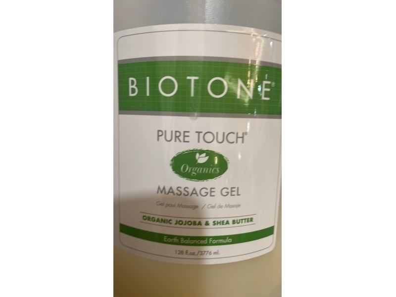 Biotone Pure Touch Organic Massage Gel, Organic Jojoba & Shea Butter, 128 fl oz/3776 mL