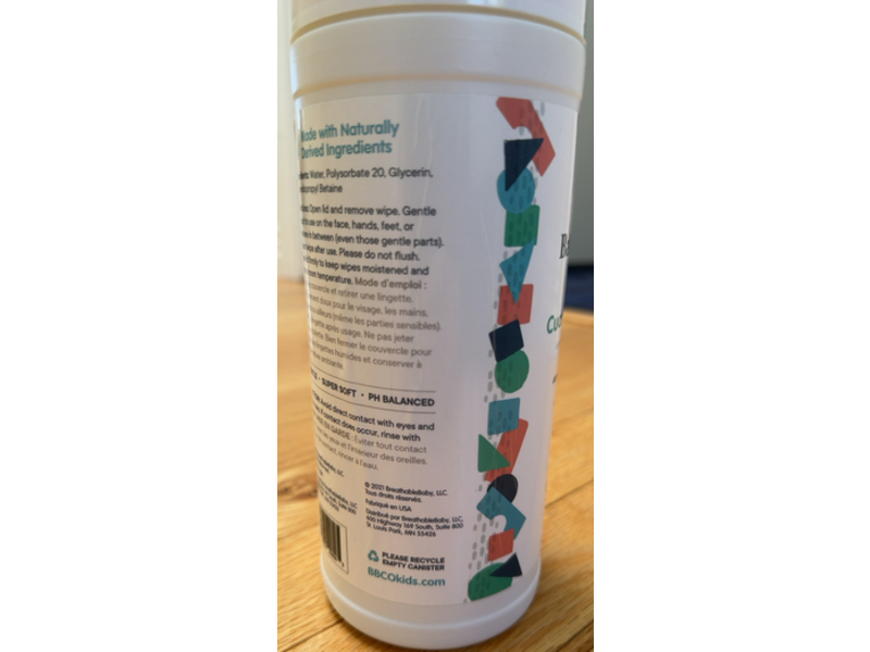 BB & Co Bath & Body Wipes, Cucumber & Aloe, 30 Count