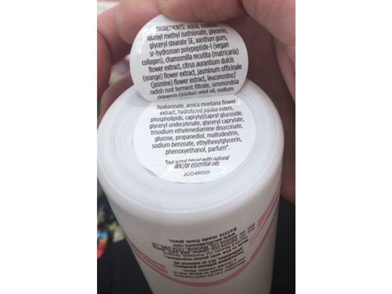 Pacifica Vegan Cream Creamy Gel Cleanser, Vegan Collagen & Flower Extracts, 4.7 fl oz/140 mL