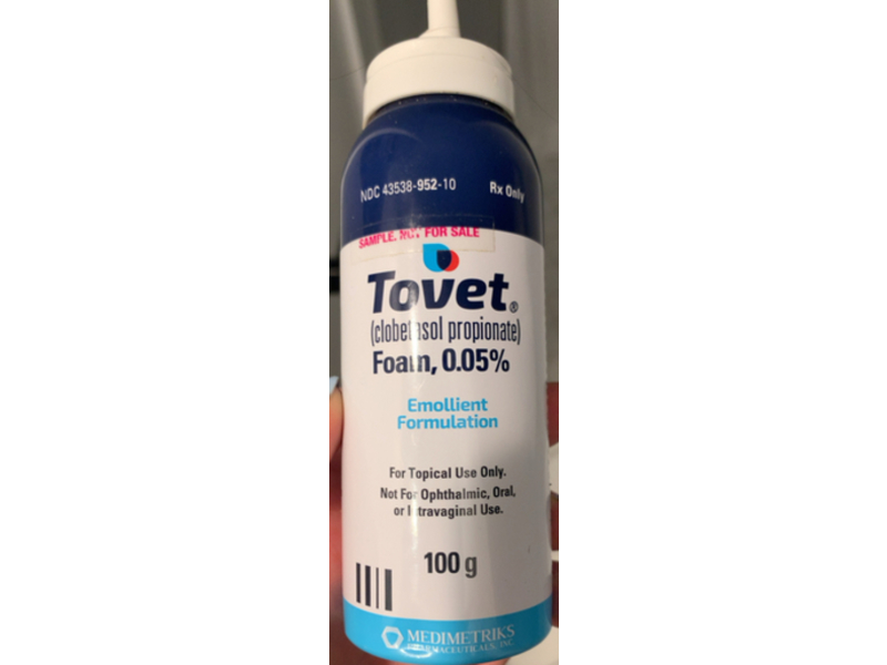 Tovet (Clobestasol Propionate) Foam, 0.05%,100 g, Medimetricks Pharmaceuticals (Rx)