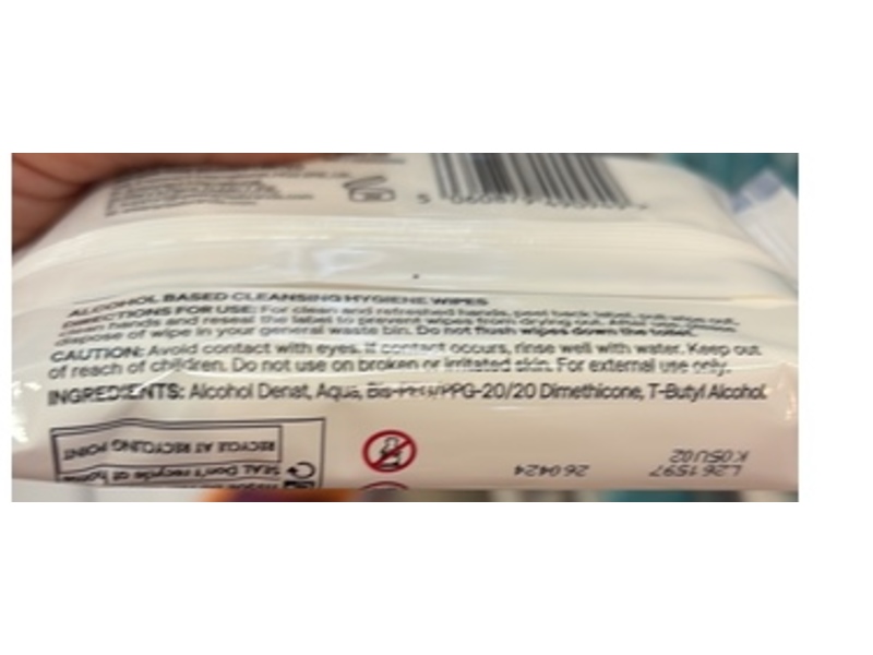 Ineos Cleansing Hygiene Wipes, 15 Count