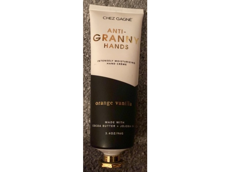 Chez Gagné Anti Grany Hands Intensely Moisturizing Hands Cream, Orange Vanilla, 3.4 oz/96 g