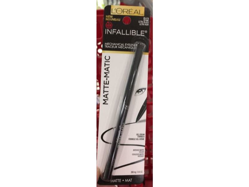 L'Oreal Paris Infallible Matte-Matic Mechanical Eyeliner, 512 Ultra Black, 0.008 oz/240 g