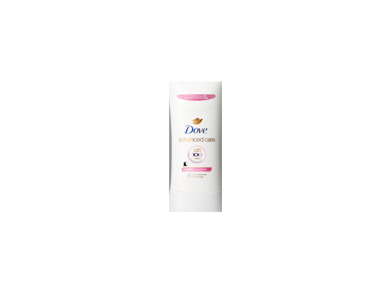 Dove Invisible Antiperspirant Deodorant, Clear Finish, 2.6 oz/74 g, Pack Of 4