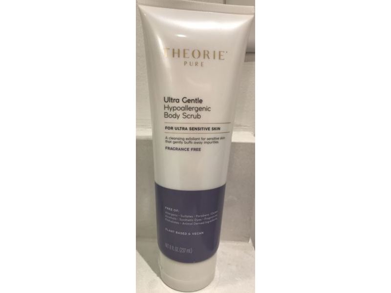Theorie Hypoallergenic Body Scrub, Ultra Gentle, 8 fl oz/237 mL