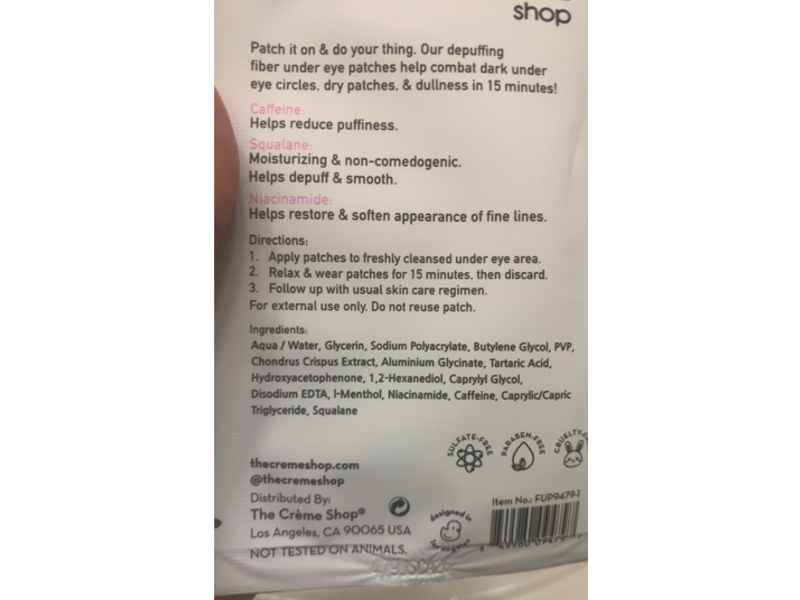 The Creme Shop Multi Eye Task Under Eye Patches, Brightening, 0.04 oz/1.2 g