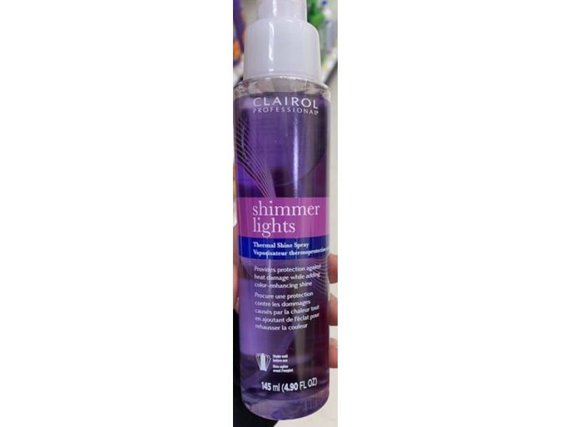 Clairol Thermal Shine Spray, Shimmer Lights, 4.90 fl oz/145 mL