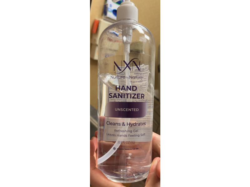 NXN Hand Sanitizer, Cleans & Hydrates, 33.8 fl oz/1 L, Pack Of 12