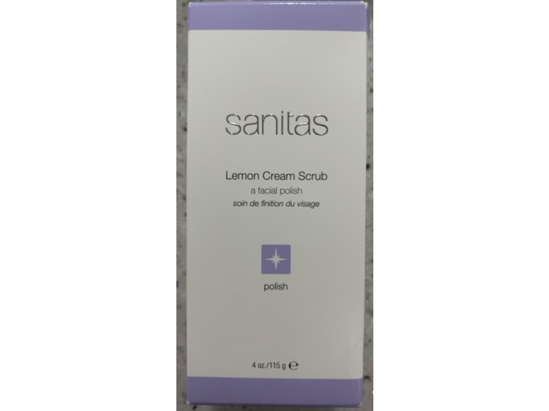 Sanitas Lemon Cream Scrub, 4 oz/115 g