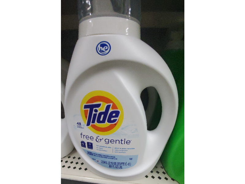 Tide Free & Gentle Liquid Laundry Detergent, 48 Loads, 69 fl oz/2.04