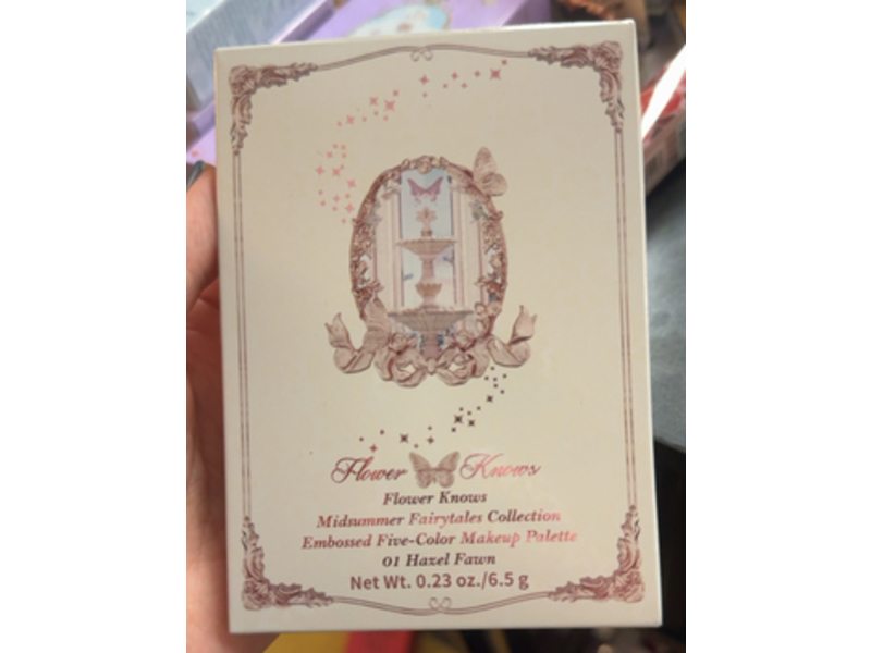Flower Knows Embossed Five-Color Makeup Palette, 01 Hazel Fawn, 0.23 oz/6.5 g