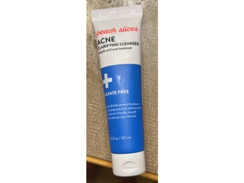 Peach & Lily Peach Slices Acne Clarifying Cleanser, Salicylic Acid, 1.01 fl oz/30 mL