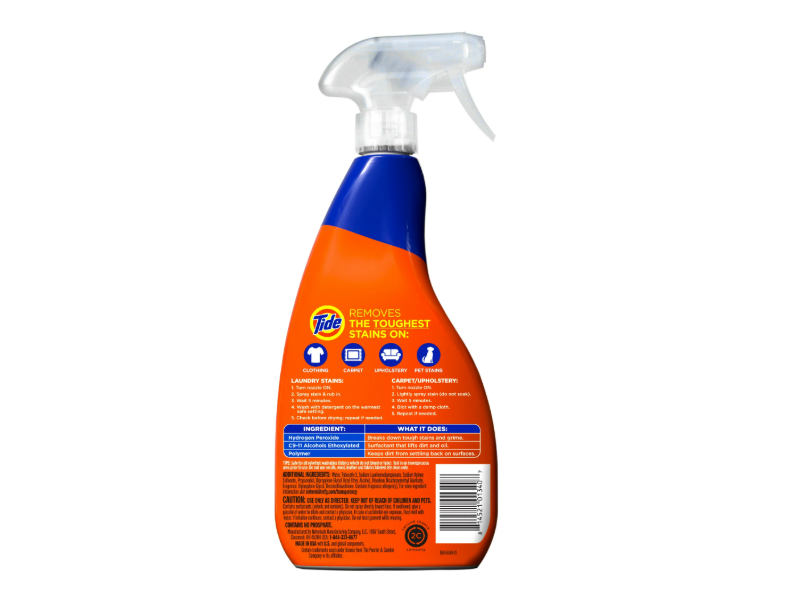 Tide + Oxi Rescue Laundry Stain Remover, 22 fl oz/650 mL, Pack Of 4