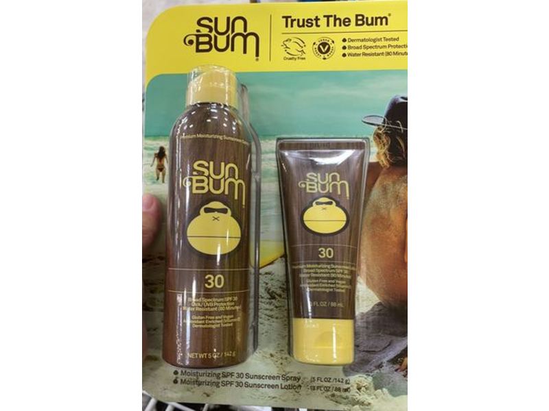 Sun Bum Sunscreen Spray & Lotion Set, SPF 30, 5 fl oz/142 g, 3 fl oz/88 mL
