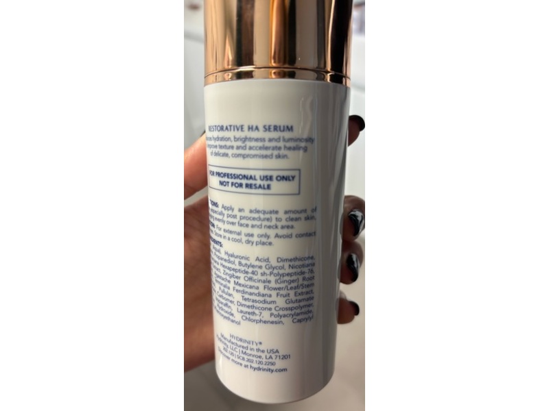 Hydrinity Restorative Healing Hydrator HA Serum, 4 fl oz/120 mL