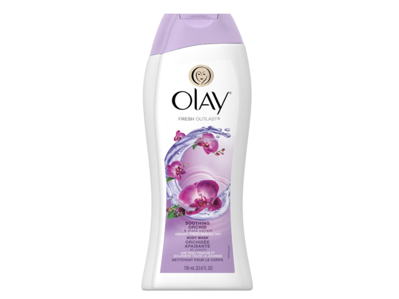 Olay Fresh Outlast Soothing Body Wash, Orchid & Black Currant, 23.6 oz/700 mL