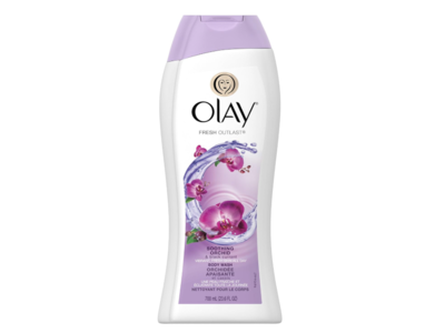 Olay Fresh Outlast Soothing Body Wash, Orchid & Black Currant, 23.6 oz/700 mL