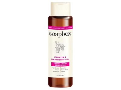 Soap Box Smooth & Shine Conditioner, Keratin + Raspberry Oil, 16 fl oz/473 mL