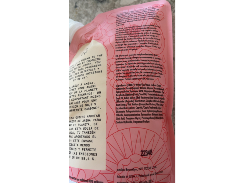 Amika Mirrorball High Shine + Protect Antioxidant Shampoo, 16.9 fl oz/500 mL