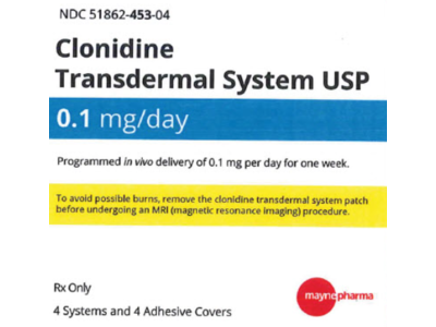 Clonidine Transdermal System USP, 0.1 mg/day, Mayne Pharma (RX)