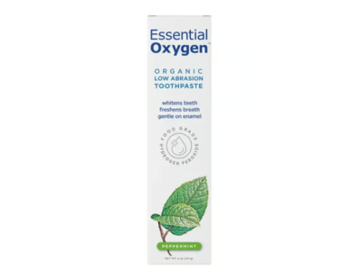 Essential Oxygen Organic Low Abrasion Toothpaste, Peppermint, 4 oz/113 g, 2 Pack