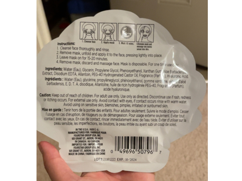 b.Pure Mermaid Face Mask, Citrus Scented, 0.68 fl oz/20 mL