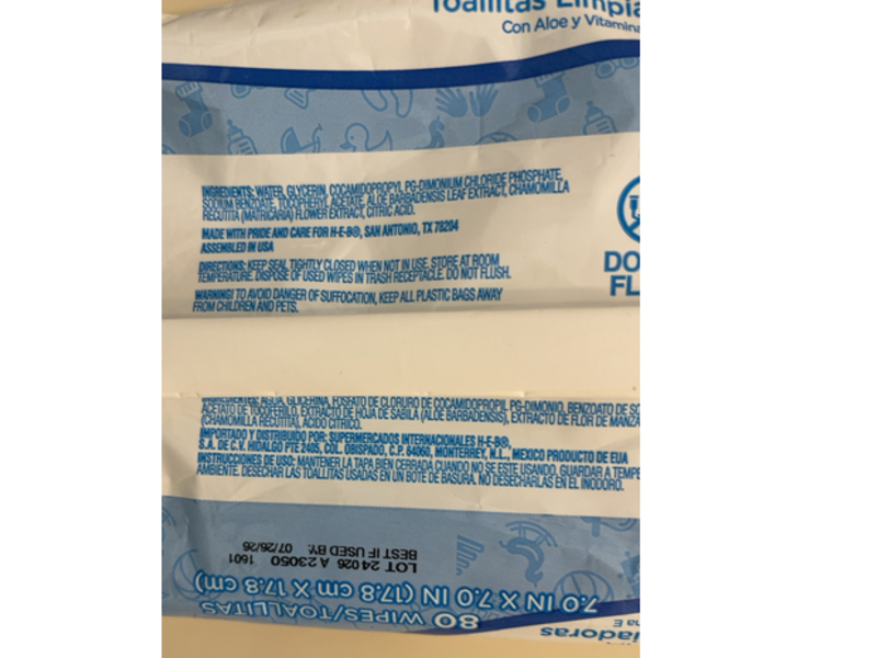 Hill Country Baby Wipes, Aloe & Vitamin E, 80 Count