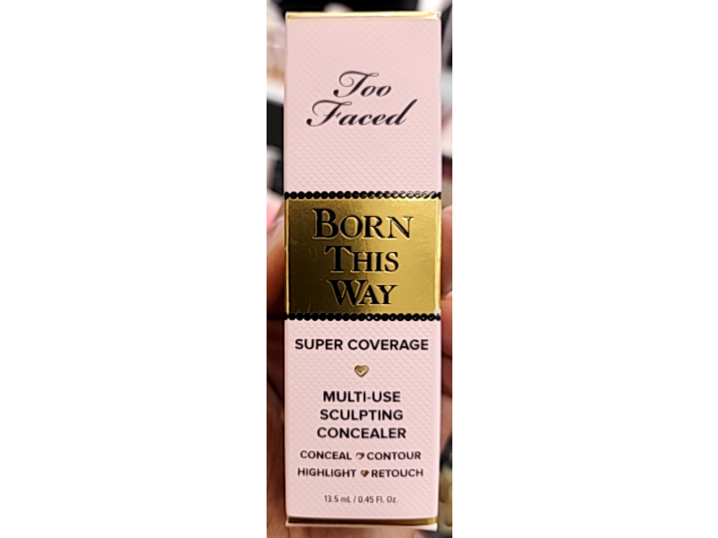 Too Faced Born This Way Super Coverage Multi-Use Longwear Concealer, Chestnut, 0.45 fl oz/13.5 mL
