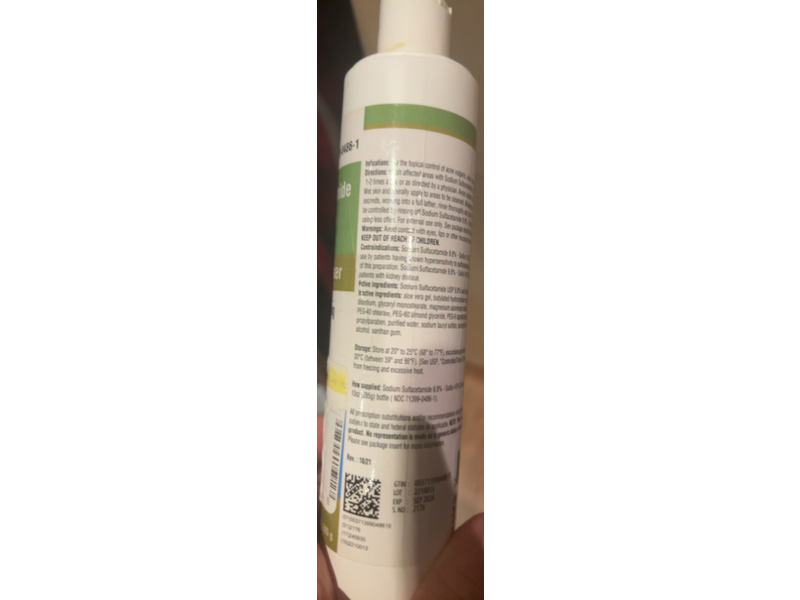 Akron Pharma Cleanser Sodium Sulfacetamide 9.8% Sulfur 4.8 %