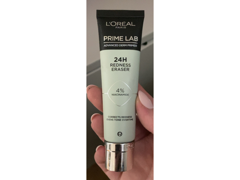 L'Oreal Paris Redness Eraser Advanced Derm Primer, 4% Niacinamide, 1.0 fl oz/30 mL