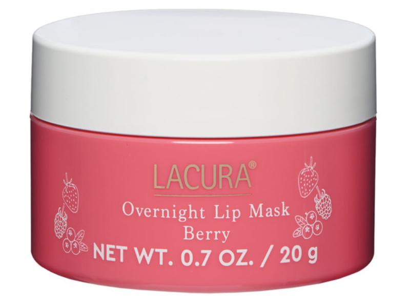 Lacura Overnight Lip Mask, Berry, 0.7 oz/20 g