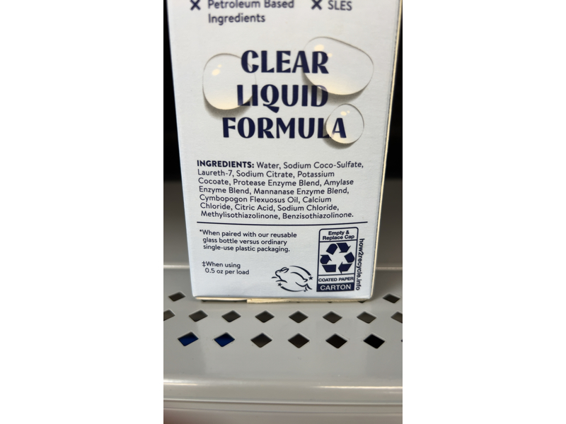 Cleancult Laundry Detergent Refills (32oz, 1 Pack) Fragrance Free