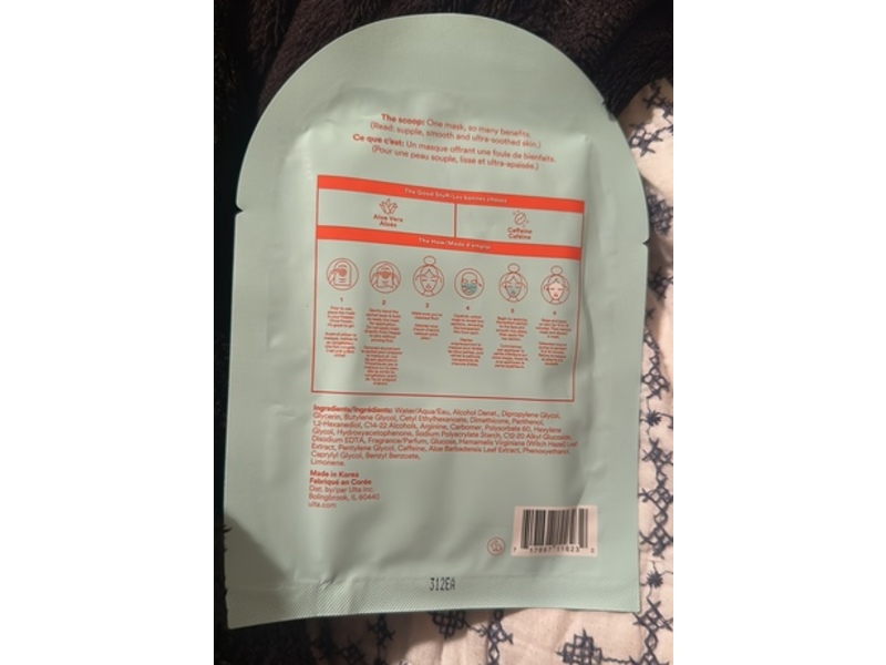 Ulta Beauty Play It Cool Freezable Sheet Mask, 0.6 oz/18 g