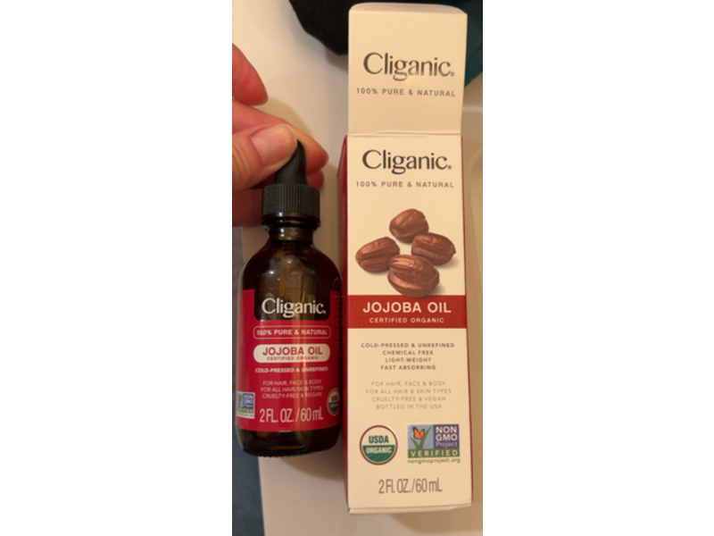 Cliganic 100% Pure & Natural Jojoba Oil, 2 fl oz/60 mL
