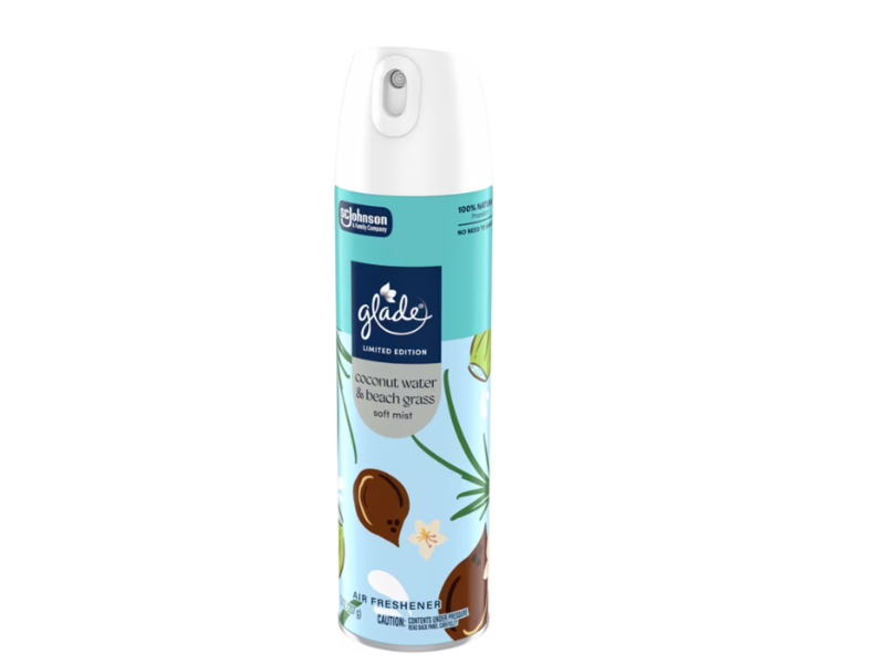 Glade Soft Mist Air Freshener, Coconut Water & Beachgrass, 7.3 oz/207 g, Pack Of 6