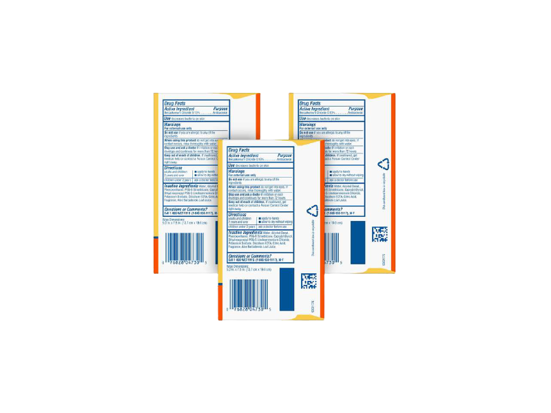 Wet Ones Antibacterial Hand Wipes Pocket Size Singles, Tropical Splash, 24 count (3 pack)