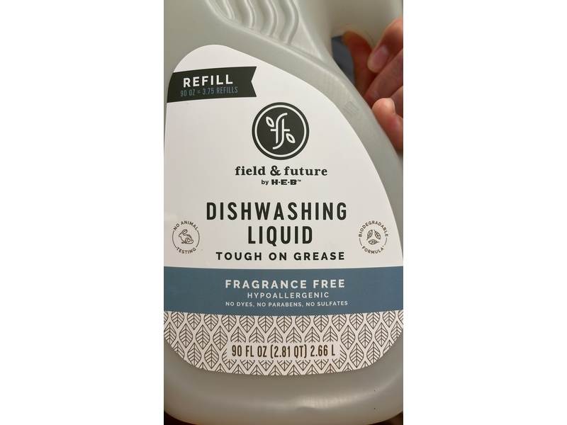 H-E-B Fieled & Future Dishwashing Liquid, 90 fl oz/2.66 L