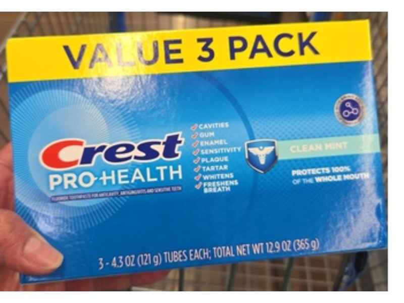 Crest Pro-Health Toothpaste, Clean Mint, 12.9 oz/365 g, Pack Of 3
