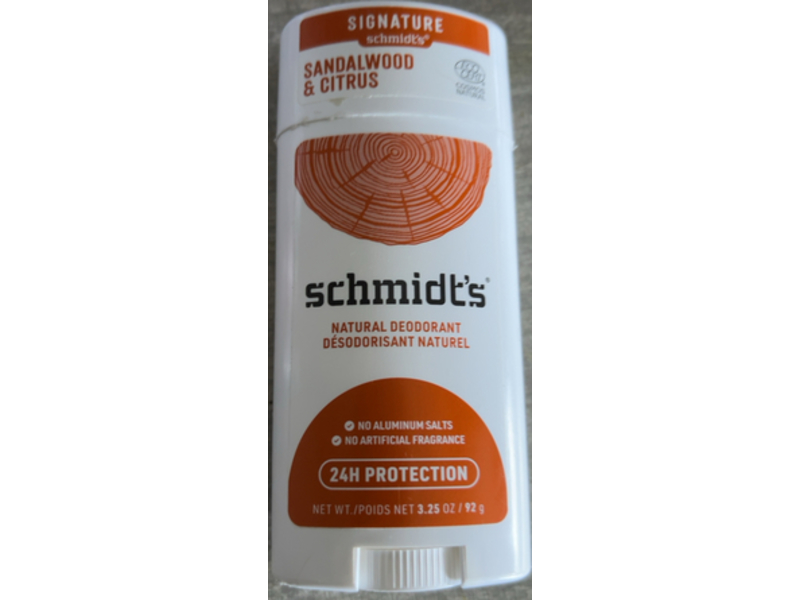 Schmidt's Natural Deodorant, Sandalwood & Citrus, 3.25 oz/92 g