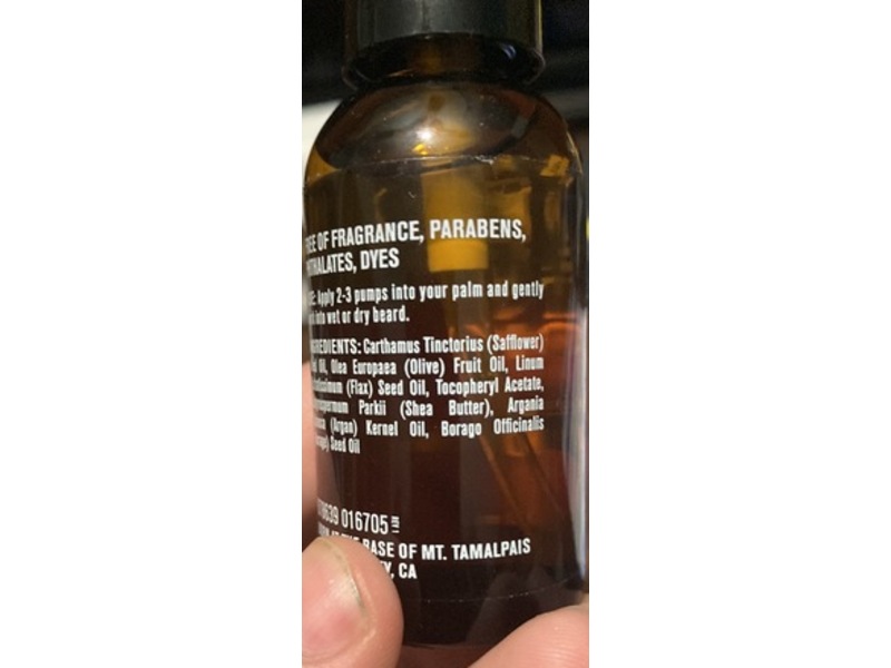 Every Man Jack Beard Oil, Unscented, 1 fl oz/30 mL